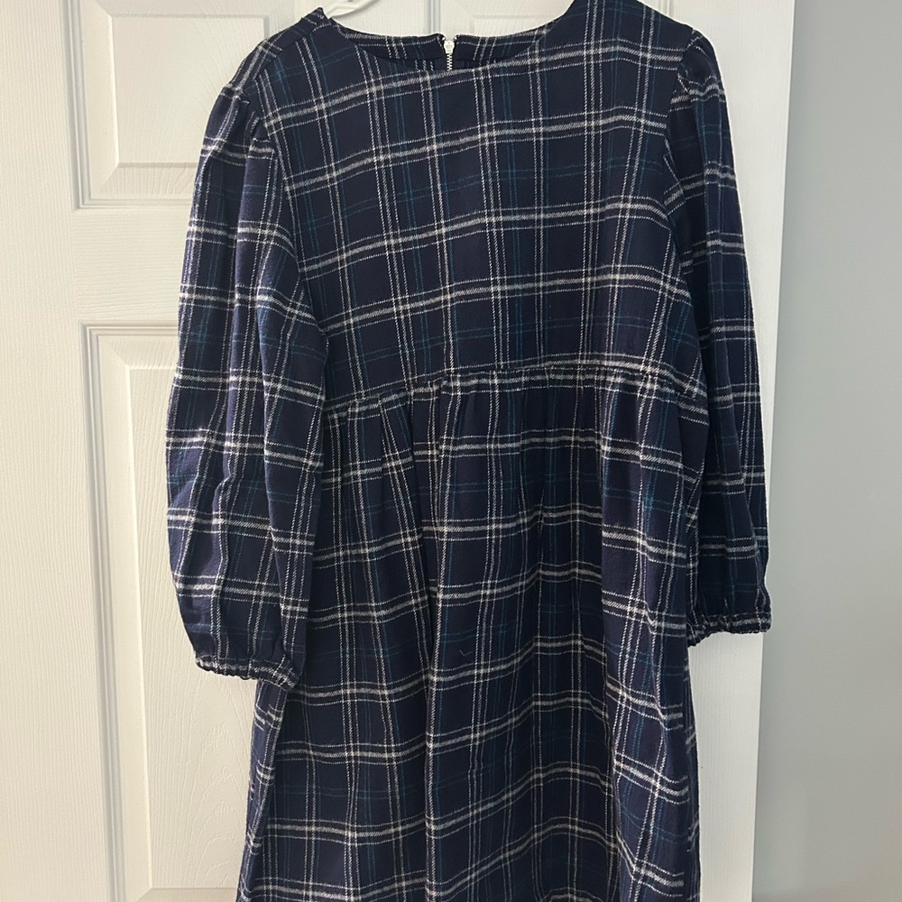 True Craft Navy and White Plaid Dress